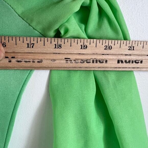 Vintage Young Con tempo’s Women's XS S Green Regal Ruffled Blouse Shirt Frill - Picture 12 of 16